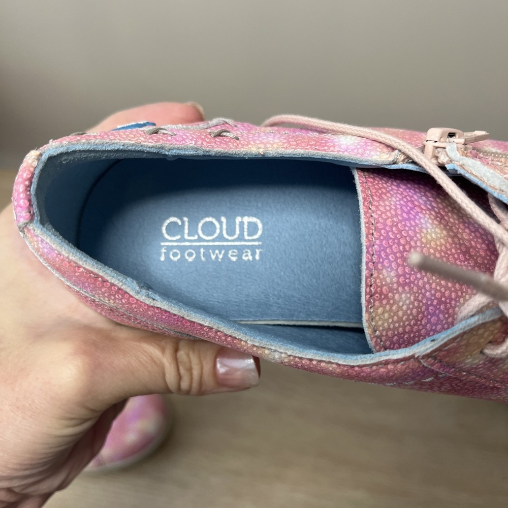 CLOUD Aika Prints Marea Rose Pink Side-Zip‎ Leather Minimalist Sneakers 7.5 / 38 - Picture 10 of 10